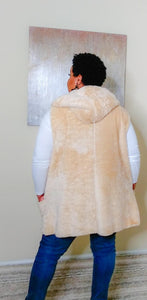 Hooded Faux Fur Vest
