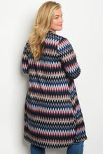 Load image into Gallery viewer, Navy Multi Print Cardigan