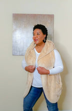 Load image into Gallery viewer, Hooded Faux Fur Vest