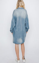 Load image into Gallery viewer, Washed Denim Button Tunic/ Dress