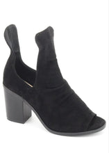 Load image into Gallery viewer, High -Low Suede Open Toe Bootie