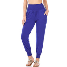 Load image into Gallery viewer, High-Waisted Smocked Jogger Pants