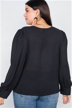 Load image into Gallery viewer, Black Sheer Asymmetrical Blouse