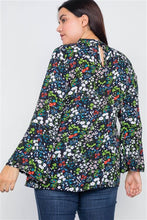 Load image into Gallery viewer, Floral Bell Sleeve Blouse